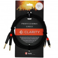 Готовий кабель Clarity 2xJACK-2xRCA-B 3м – techzone.com.ua