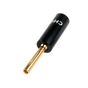 Роз'єм CHORD Crimp Gold Banana Plug Black Cap (шт)