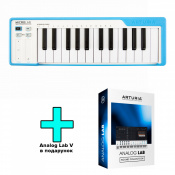 MIDI-клавіатура Arturia MicroLab (Blue) + Arturia Analog Lab V 1 – techzone.com.ua