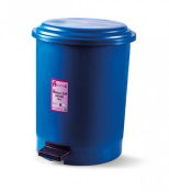 Корзина для мусора с педалью синий пластик Afacan Plastik 12л PK-12 107