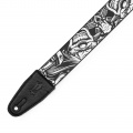 LEVY'S MP2TAT-001 2″ Tattoo Series Poly Guitar Strap - B&W Clowns 2 – techzone.com.ua