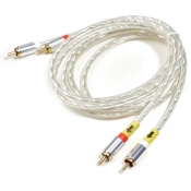 Аудіокабель Tone Factory RCA to RCA (M/M) 1.2m Silver (9120097824462) 1 – techzone.com.ua