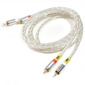 Аудіокабель Tone Factory RCA to RCA (M/M) 1.2m Silver (9120097824462) 1 – techzone.com.ua
