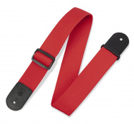 LEVY'S M8POLY-RED CLASSICS SERIES POLYPROPYLENE GUITAR STRAP (RED)