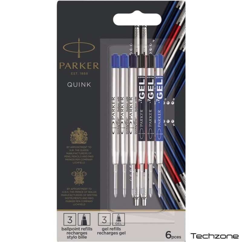 Стержни Parker Quink Discovery шарик. 3шт + GEL 3шт блистер 10 232b6 1 – techzone.com.ua