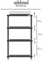 Аудио стойка Solidsteel S5-4 Advanced Audio Rack Black S17045 5 – techzone.com.ua