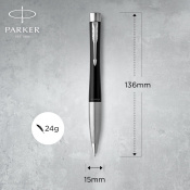 Ручка кулькова Parker URBAN Muted Black CT BP 30 135 3 – techzone.com.ua Ручка кулькова Parker URBAN Muted Black CT BP 30 135 3 – techzone.com.ua
