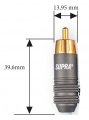 Роз'єми Supra RCA-6SC PLUG RED BULK 1011001391 2 – techzone.com.ua