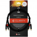 Кабель комутаційний Clarity 2xRCA-2xRCA-B/2m – techzone.com.ua