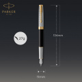 Ручка перова Parker SONNET Metal & Black Lacquer GT FP18 F 68 111 4 – techzone.com.ua