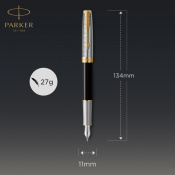Ручка перова Parker SONNET Metal & Black Lacquer GT FP18 F 68 111 4 – techzone.com.ua Ручка перова Parker SONNET Metal & Black Lacquer GT FP18 F 68 111 4 – techzone.com.ua