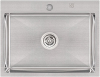 Мийка для кухні інтегрована Lidz Handmade H5845 (LDH5845BRU35384) Brushed Steel 3,0/1,0 мм