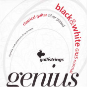 Струны для классической гитары Galli Genius Black&White PROcoated GR25 (28-44) Normal Tension