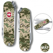 Складаний ніж Victorinox CLASSIC SD ARMY Піксель з черв. Лого 0.6223.3.W3941pw 1 – techzone.com.ua