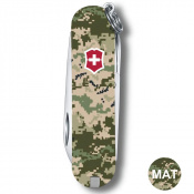 Складаний ніж Victorinox CLASSIC SD ARMY Піксель з черв. Лого 0.6223.3.W3941pw 3 – techzone.com.ua