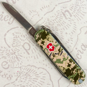 Складаний ніж Victorinox CLASSIC SD ARMY Піксель з черв. Лого 0.6223.3.W3941pw 8 – techzone.com.ua