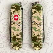 Складной нож Victorinox CLASSIC SD ARMY Пиксель с крас. Лого 0.6223.3.W3941pw 6 – techzone.com.ua