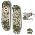 Складаний ніж Victorinox CLASSIC SD ARMY Піксель з черв. Лого 0.6223.3.W3941pw 1 – techzone.com.ua