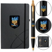 Набір Parker IM UKRAINE Black GT BP Палаючий Тризуб (кулькова ручка + блокнот Parker) 1 – techzone.com.ua
