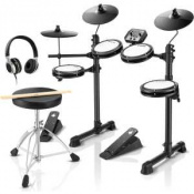 Donner Music DED-80 5 Drums 3 Cymbals with Drum Throne/ Sticks/ Headphone/ Audio Cable EC3414