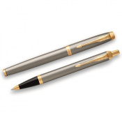 Набор ручек Parker IM Brushed Metal GT RB+BP (роллер + шариковая) 2093217 2 – techzone.com.ua Набор ручек Parker IM Brushed Metal GT RB+BP (роллер + шариковая) 2093217 2 – techzone.com.ua
