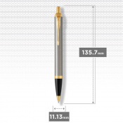 Набор ручек Parker IM Brushed Metal GT RB+BP (роллер + шариковая) 2093217 8 – techzone.com.ua Набор ручек Parker IM Brushed Metal GT RB+BP (роллер + шариковая) 2093217 8 – techzone.com.ua