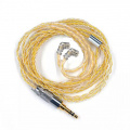 Кабель для наушников Knowledge Zenith Golden&Silver cable 3.5mm (C) for ZS10 pro, ZSN 1 – techzone.com.ua