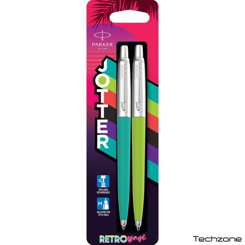 Набір Parker JOTTER Originals 80s Caribbean Green CT BP + Apple Green CT BP блістер (2 кулькові ручки) 1 – techzone.com.ua