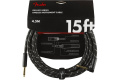 FENDER CABLE DELUXE SERIES 15' ANGLED BLACK TWEED Кабель инструментальный 1 – techzone.com.ua