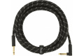 FENDER CABLE DELUXE SERIES 15' ANGLED BLACK TWEED Кабель инструментальный 6 – techzone.com.ua