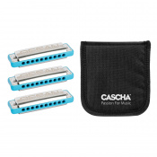 Набор губных гармошек Cascha Ocean Rock Blues Harmonica Set Blue HH 2345 (До, Соль, Ля)