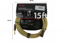 FENDER CABLE DELUXE SERIES 15' ANGLED TWEED Кабель інструментальний 2 – techzone.com.ua FENDER CABLE DELUXE SERIES 15' ANGLED TWEED Кабель інструментальний 2 – techzone.com.ua