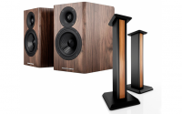 Полочна акустика Acoustic Energy AE500 & Stands package Walnut wood veneer