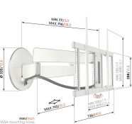 Кронштейн Vogels TVM 7675 Motorized TV Wall Mount (white) 3 – techzone.com.ua Кронштейн Vogels TVM 7675 Motorized TV Wall Mount (white) 3 – techzone.com.ua