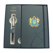 Набор Parker JOTTER UKRAINE Black CT BP Большой Герб Украины (шариковая ручка + блокнот)