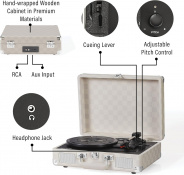 Програвач вінілу Crosley Cruiser Plus Almond Checkerboard (CR8005F-AC) 7 – techzone.com.ua