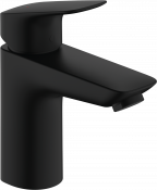 HANSGROHE LOGIS Смеситель для умывальника 100, однорычажный, с клапаном push-open, цвет черный матовый 71107670