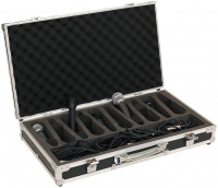 ROCKCASE RC 23210 B - Standard Line - Microphone Flight Case for 10 Microphones 1 – techzone.com.ua