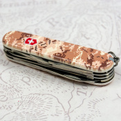 Складаний ніж Victorinox HUNTSMAN ARMY Піксель пісочний з черв. Лого 1.3713.7.W3945p 11 – techzone.com.ua