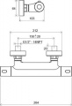 Ravak TE 033.00/150 Термостатический смеситель для душа 300, настенный без лейки 150 мм X070096 2 – techzone.com.ua
