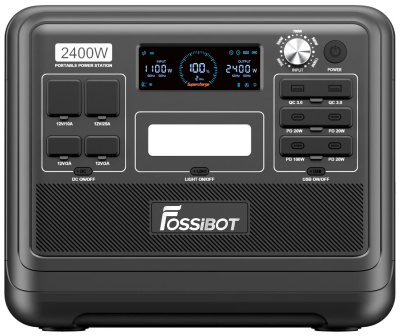 Зарядная станция Fossibot F2400 Black | 2400Вт 2048 Вт·год – techzone.com.ua