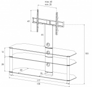 Стойка для ТВ Sonorous NEO 1303 B-HBLK 2 – techzone.com.ua Стойка для ТВ Sonorous NEO 1303 B-HBLK 2 – techzone.com.ua