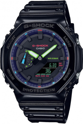 Чоловічий годинник Casio G-SHOCK Virtual Rainbow GA-2100RGB-1A – techzone.com.ua