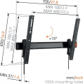 Крепёж настенный Vogels W50710 Black 5 – techzone.com.ua