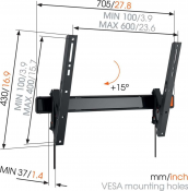Кріплення настінне Vogels W50710 Black 5 – techzone.com.ua Кріплення настінне Vogels W50710 Black 5 – techzone.com.ua
