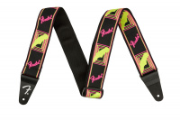 Ремінь гітарний FENDER STRAP 2" NEON MONOGRAMMED YELLOW PINK