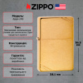 Запальничка Zippo 240 CLASSIC vintage brushed brass 2 – techzone.com.ua