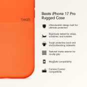 Чехол для смартфона Beats by Dr. Dre iPhone 17 Pro Rugged Case with MagSafe and Camera Control – Sierra Orange (MGJQ4) 2 – techzone.com.ua