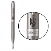 Ручка шариковая Parker SONNET UKRAINE Stainless Steel CT BP Трезубец 84232_T001b