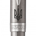 Ручка шариковая Parker SONNET UKRAINE Stainless Steel CT BP Трезубец 84232_T001b 2 – techzone.com.ua